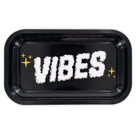 Vibes Fekete tálca közepes 28 x 15 cm