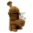 Space Hero barna szilikon bong bubbler kivehető darabokkal 15cm